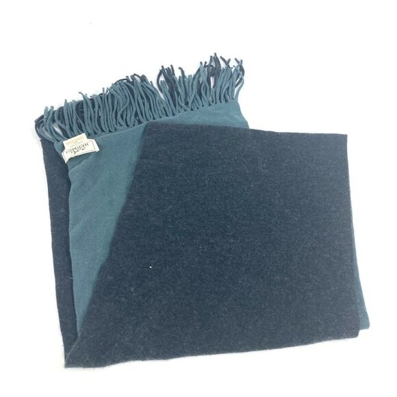 HERMES Bicolor fringe Scarf Cashmere Scarf/BlackBased - Picture 11 of 14